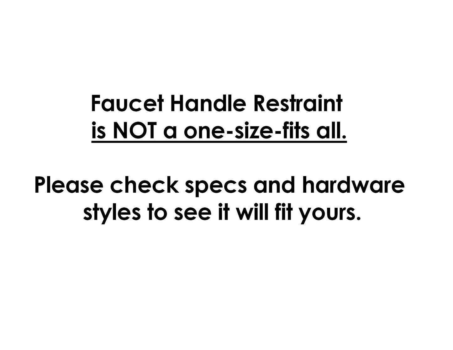 Faucet Handle Restraint